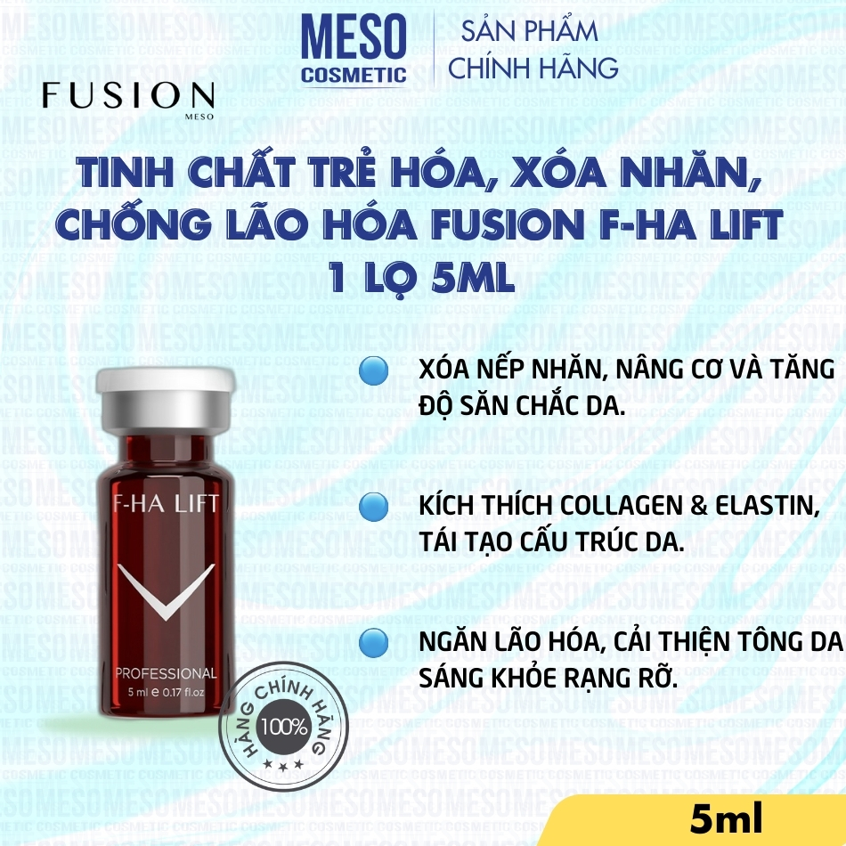 Tinh chất trẻ hóa, xóa nhăn, chống lão hóa Fusion F-HA LIFT 1 lọ 5ml